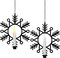 2 Pcs Metal Snowflake Window Wreath with Warm White Flameless Candle, 11.2 Inches Lighted Christmas Wreaths Hanging Indoor Outdoor, for Front Door Window Wall Ceiling Winter Decor